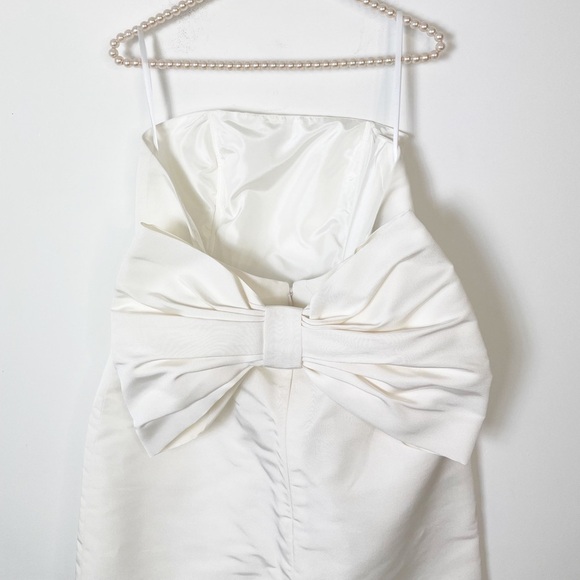 Alexia María Silk Faille Bow Back Mini Dress - Picture 8 of 11